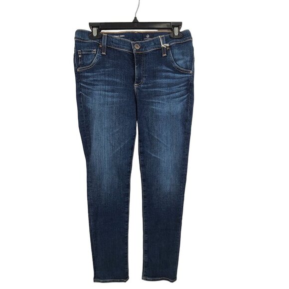 Adriano Goldschmeid NWT Women's Maternity Prima Cigarette Leg Jeans Blue Size 27 - Picture 1 of 14